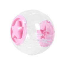 Hamster Exercise Ball Clear Running Wheel Toy for Small Pets, Pink