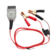 Adaptateur secteur OBD II pour remplacement de batterie de voiture, avec connecteur plaqué or, pince crocodile et rallonge allume-cigare, compatible