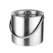 Ice Bucket Stainless Steel DoubleWalled With Lid 3L Capacity Wine Cooler For Outdoor Parties Ref: 2627