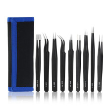 9PCS Tweezers Set, ScratchResistant Stainless Steel, MultiFunctional Electronic  Tweezers, Assortment Set