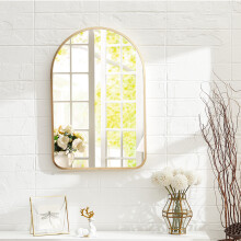 Arched Wall Mirror with Aluminum Alloy Frame