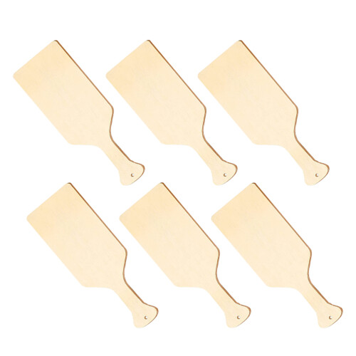 6St Onbehandelde Paddle Snijplanken Beige Voor Knutselprojecten
