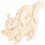 8St 3D Dierenpuzzels DIY Kinderspeelgoed Cognitief 8