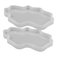 2Stk Weiße DIY Harzform Für Individuelle Untersetzer Und Schmuck