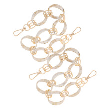 4Stk Robuster Kette Schulterriemen Retro Handtasche Beige