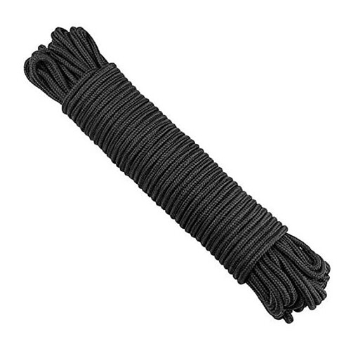 Camping Clothes Drying Rope Hanging Rope Nylon Black 1pack 2