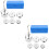 2Jgo Ranuradas De Metal Plata Para Experimentos De 8