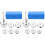 2Jgo Ranuradas De Metal Plata Para Experimentos De 4