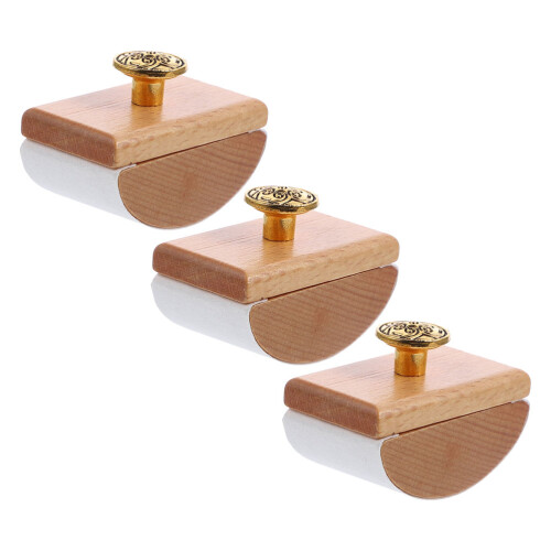 9Pièces Accessoires Bois Métal Kaki Tampon 2