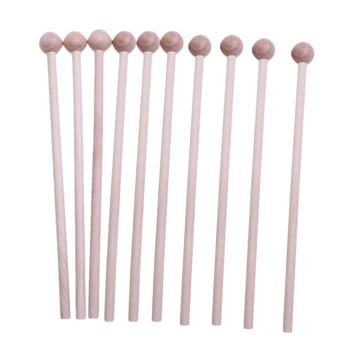 30Ud Palos De Madera Con Punta Dura Para Percusión Escolar