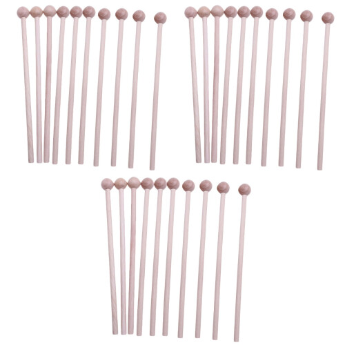 30Ud Palos De Madera Con Punta Dura Para Percusión Escolar 2