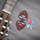 1Set Assorted Color Plastic Guitar Picks with PVC Storage Bag Durable 5