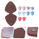 1Set Assorted Color Plastic Guitar Picks with PVC Storage Bag Durable 10