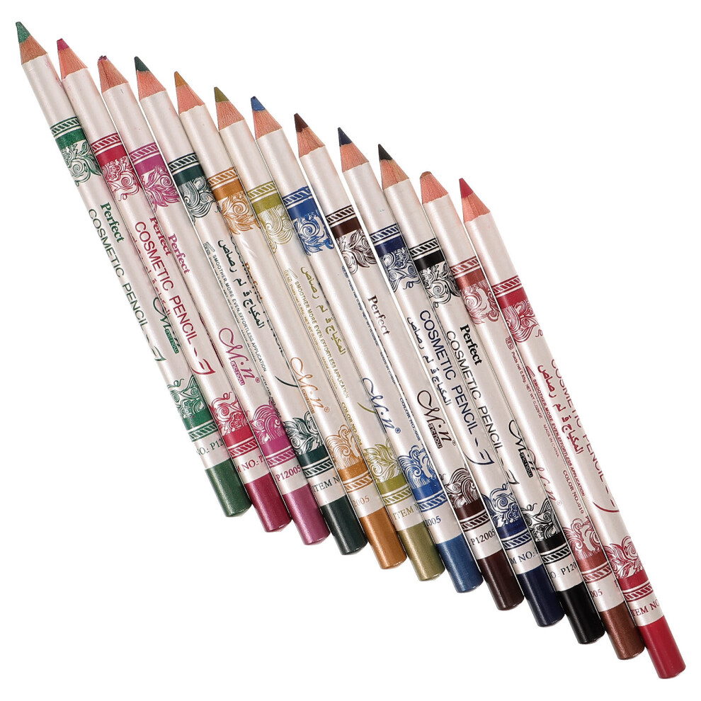 Inoomp 24 Pcs Waterproof Eyeliner And Eyebrow Pencil Pen Set