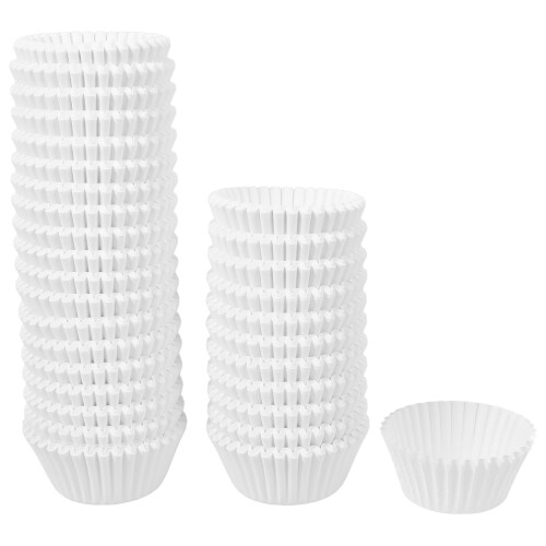 1000Pièces Papiers À Cupcake Blancs Élégants Pour