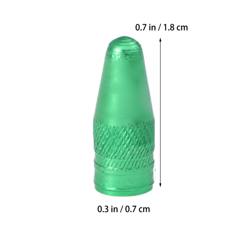 6Pièces Cache Valves Bicyclette Vert Durable En Aluminium Anodisé 1