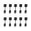 10Pièces Adaptateur Noir À Connecteurs Or Pour Ordinateur 5