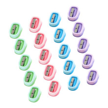 20 pieces pencil sharpeners with metal blade, cute design for school and home pencil cases