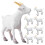 32Pièces Ornements Chèvre Blancs PVC Mini Sculptures Décoratives 1