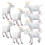32Pièces Ornements Chèvre Blancs PVC Mini Sculptures Décoratives 3