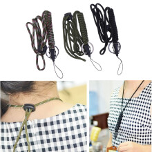 3Pièces Cordon Paracorde Noir Pour Badge Clé Téléphone Étui Étanche