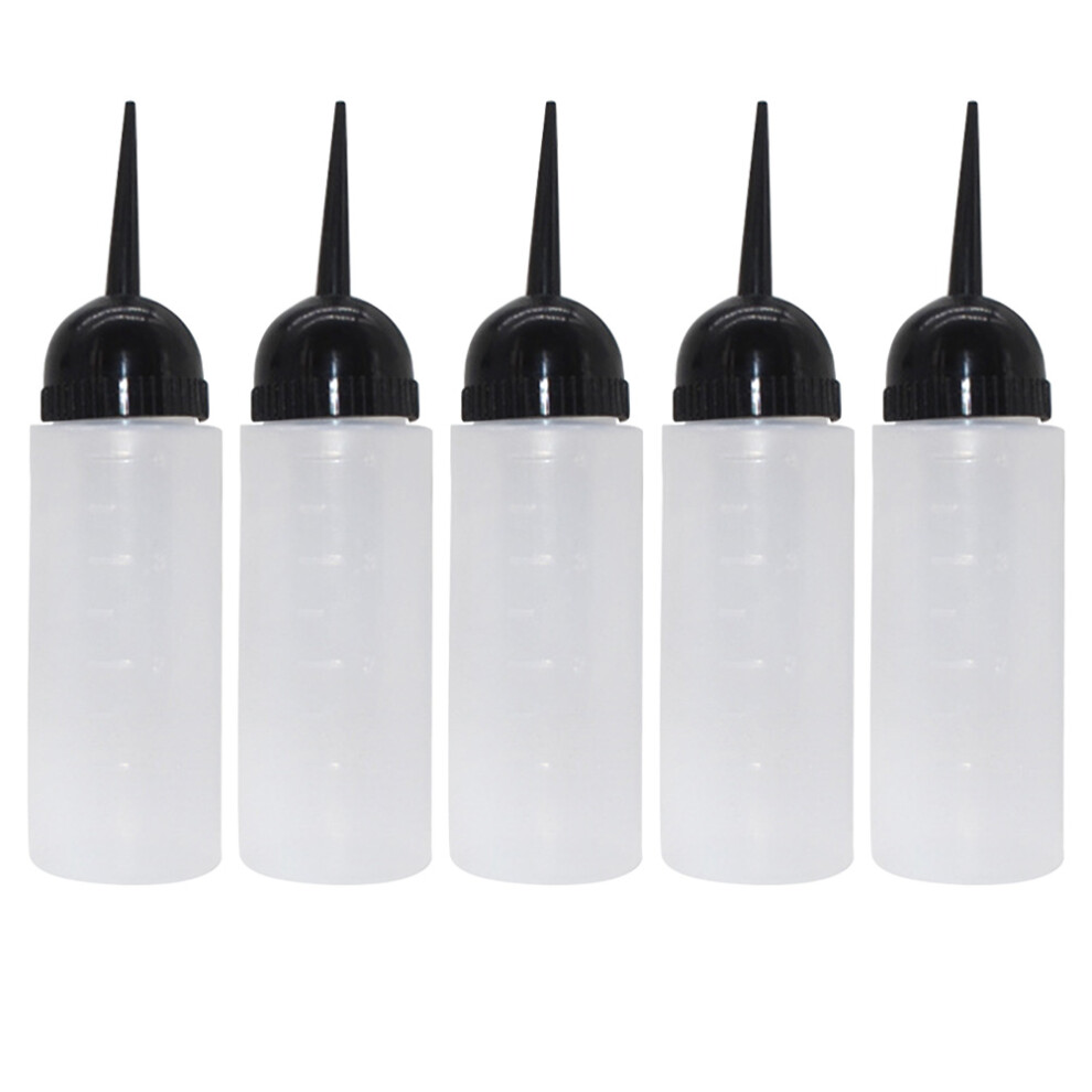 Artibetter 10 Pcs 120Ml Refillable Oblique Nozzle Hair Dye Bottles For Salon
