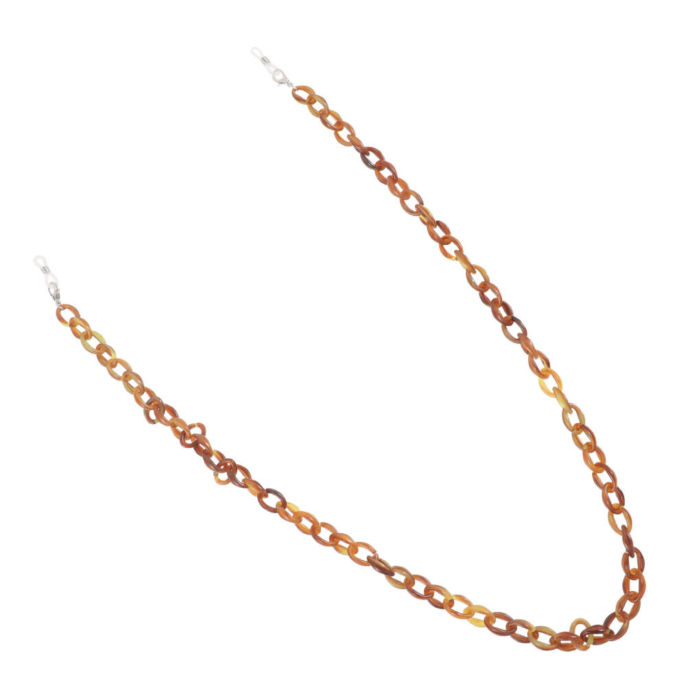 Artibetter Brown 3 Pcs Acrylic Eyeglass Anti-Drop Chain Holder For Sunglasses