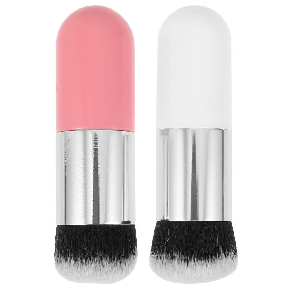 Artibetter 3 Pieces Blush Powder Brush Cosmetic Pen Holder Makeup Brushes