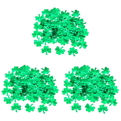 3 Sets Clover Confetti Festive Shamrock Design Green 1