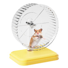 Hamster Running Wheel, Silent Exercise Wheel, 17 cm Quiet Runner Wheels, Double Bearing Pet Toys Yellow