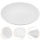 2Pièces Assiettes Céramiques Blanches Rustic Pour Fromage Snacks 9