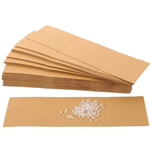 300 Pcs Earring Packaging Card Kraft Paper Three-Dimensional