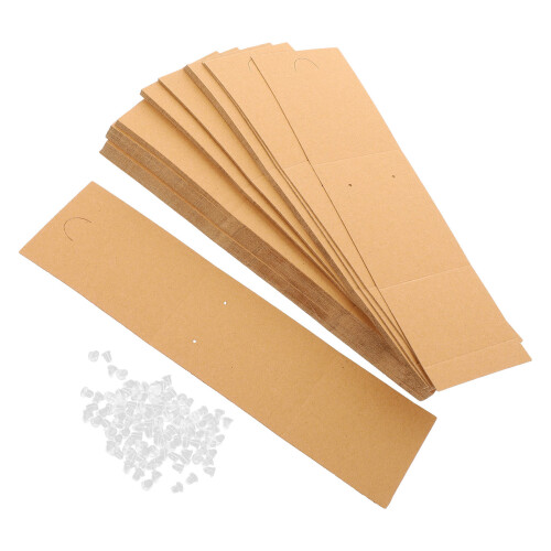 300 Pcs Earring Packaging Card Kraft Paper Three-Dimensional 1