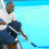2Pcs Extendable Aluminum Pool Skimmer Pole Adjustable Blue Connecting 3