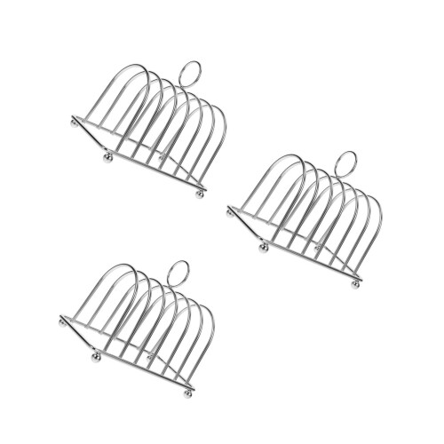 3Pcs Metal Toast Rack For Sliced Bread Kitchen Organizer 1
