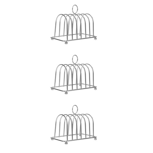 3Pcs Metal Toast Rack For Sliced Bread Kitchen Organizer 2