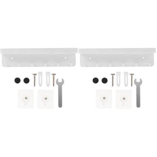 2 Sets Wall-Mounted Hook Rack Umbrella Bracket Simple Metal Stand 2