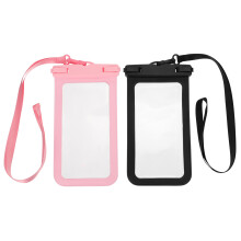 2Pz Custodia Impermeabile Nero Con Chiusura Facile in PVC
