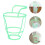 50 Pcs Hanging Net For 100ml Bottle Holder Light Green 11