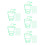 50 Pcs Hanging Net For 100ml Bottle Holder Light Green 7