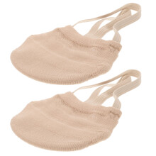 1Paio Scarpe Mezza Suola Per Danza in Tessuto Khaki Protettive