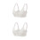 2Pcs Grey Plaid Button Nursing Bra Seamless Lace Breathable 95B 10