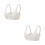2Pcs Grey Plaid Button Nursing Bra Seamless Lace Breathable 95B 9