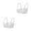 2Pcs Grey Plaid Button Nursing Bra Seamless Lace Breathable 95B 6