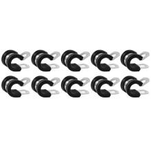 20 Pcs Rubber Hose Clamp Stainless Steel Pipe Card