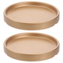 Set Of 2 Pot Trays For Plants Under Flower Plate Ceramic Drainage