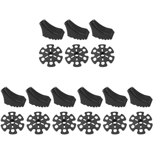9 Pcs Trekking Pole Snow Travel Rubber Sleeve Replace 1