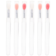 12 Pcs Silicone Lip Brushes With Lid For Lipstick Application