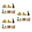 18 Pcs Ancient Egypt Mini Pyramid Figurines Set Desktop Decoration 7