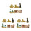 18 Pcs Ancient Egypt Mini Pyramid Figurines Set Desktop Decoration 8